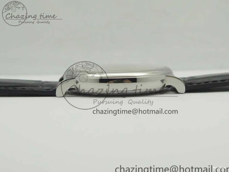 MIROTIME 0523 Affordable Portofino IW356501 SS V3 MK 1:1 Best Edition White Dial Gold Markers On Black Leather Strap MIYOTA 7196